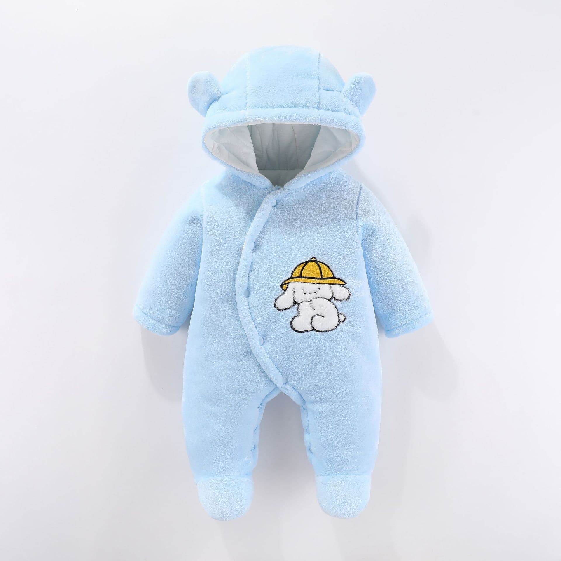 Baby Winter Clothes, Infant Romper, One-Year-Old Outwear, Thickened Crawling Suit, Super Cute Internet-Famous Style