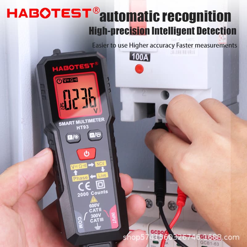 Huabo HT93 intelligent multimeter all-in-one machine multi-function anti-burn automatic digital universal meter phase sequence cross-border
