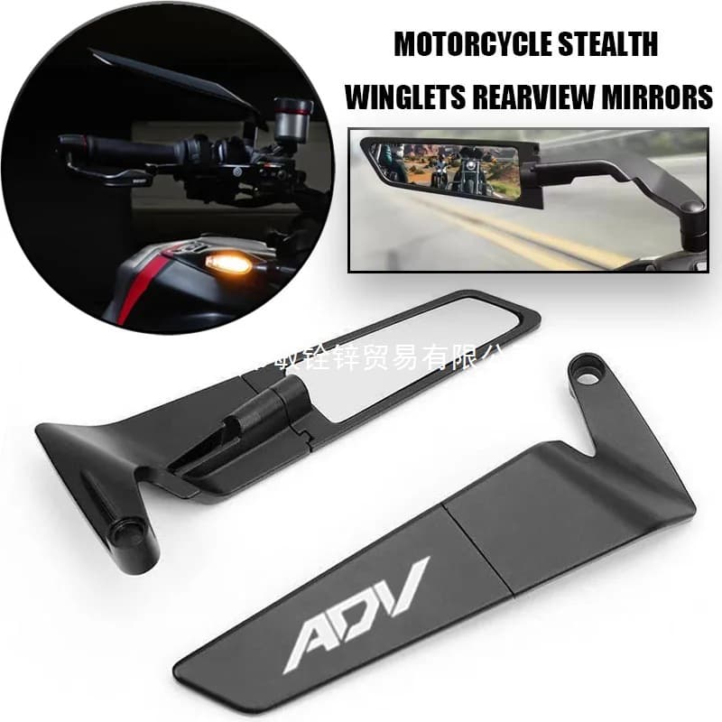 Motorcycle Carbon Fiber Mirror Stealth Wing Rearview Mirror for Honda X-ADV750 ADV350 160 150 ADV1