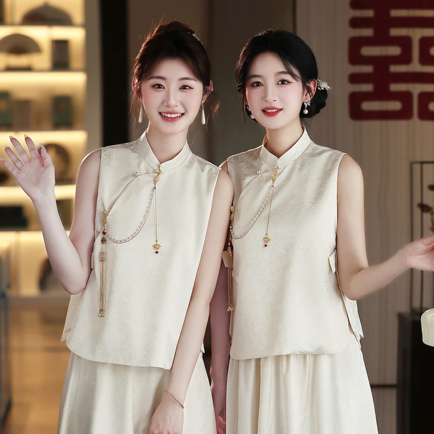 Bridesmaid Dress Chinese Style 2026 New Summer High-End Elegant Dress for Petite Graduation Sister Bridesmaid Group Women