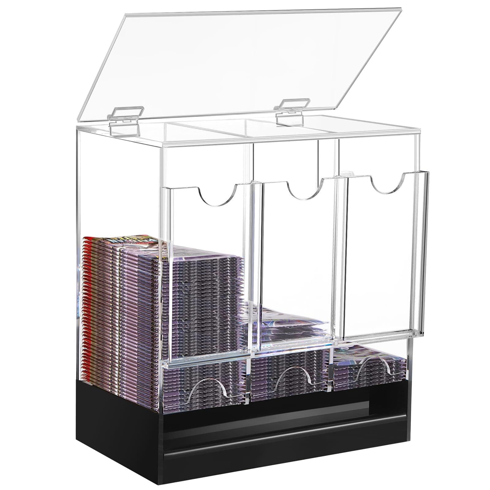 Acrylic Transparent Booster Card Storage Display Box Game Card Anime Card Pack Booster Dispenser Display Stand