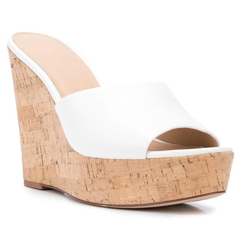 Cross-border European and American Fashion Sandals Wood Grain Wedge High Heel Women's Shoes AliExpress Wedges Sandal 2020