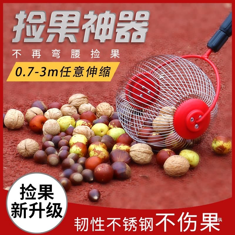 Fruit Collector and Quick Picking Tool for Gathering Chestnuts, Hickory Nuts, and Other Nuts