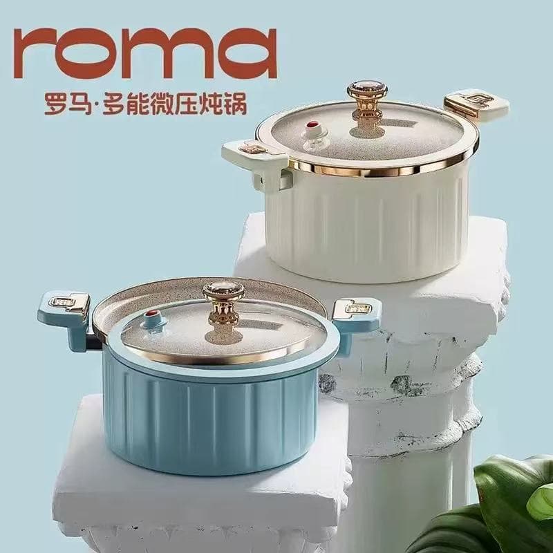 Best-selling Roman Enamel Micro-pressure Pot, Large Capacity Soup Pot, Non-stick Stockpot, Home Double-ear Cooking Pot
