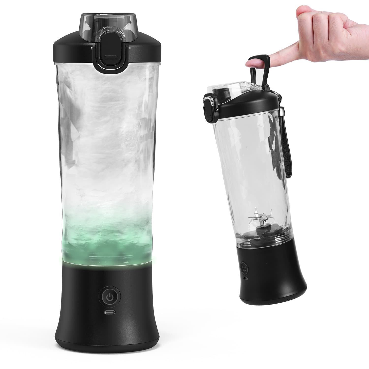 Cross-border hot-seller portable large capacity 600ML sports fitness blending cup with direct drinking spout, fresh juice maker, juicer cup