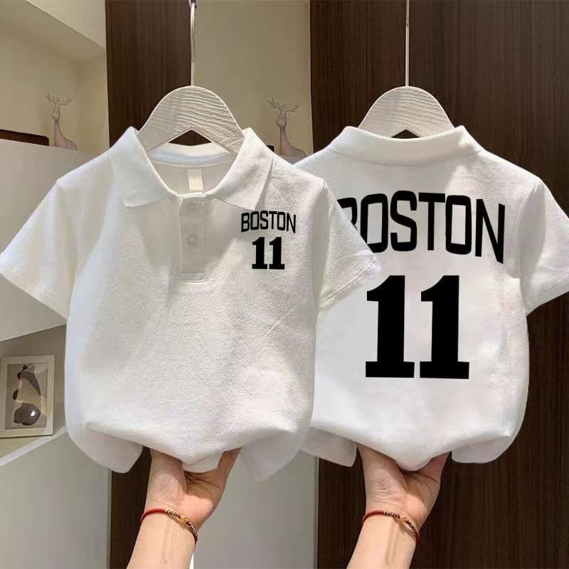 Boys' Short Sleeve T-Shirt Summer 2025 New Style Toddler Kids Cotton Polo Shirt Top