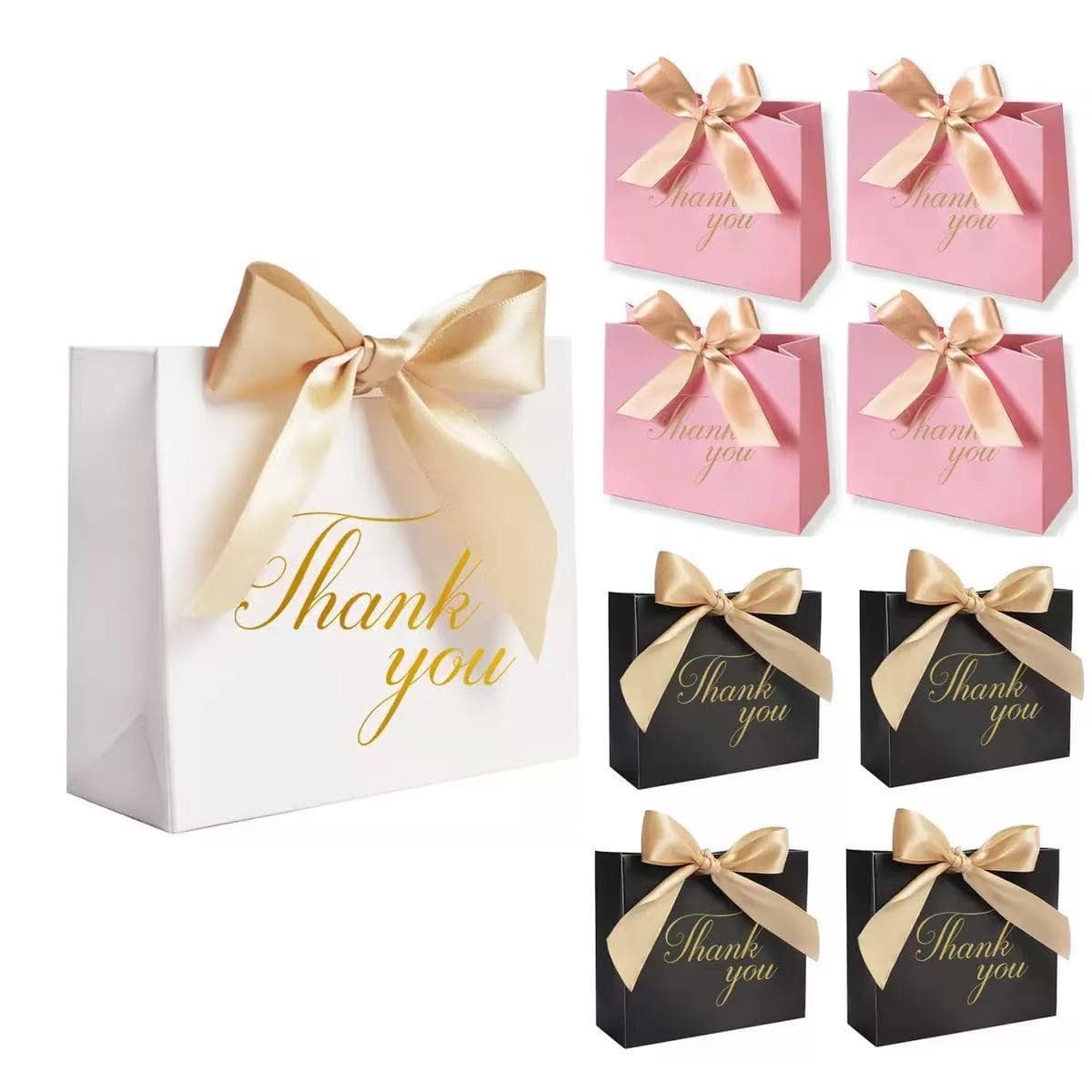 Bow Forest Style Wedding Candy Box Gold Foil Thank You Wedding Favor Cross-border Thank You Candy Box