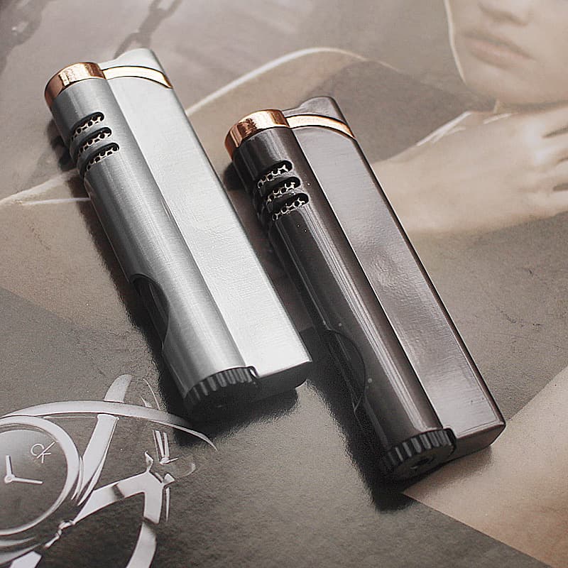 High-Looking Windproof Lighter for Men, Metal Gradient Color Inflatable Direct-Injection Visible Gas Chamber, Personalized Gift for Boyfriend