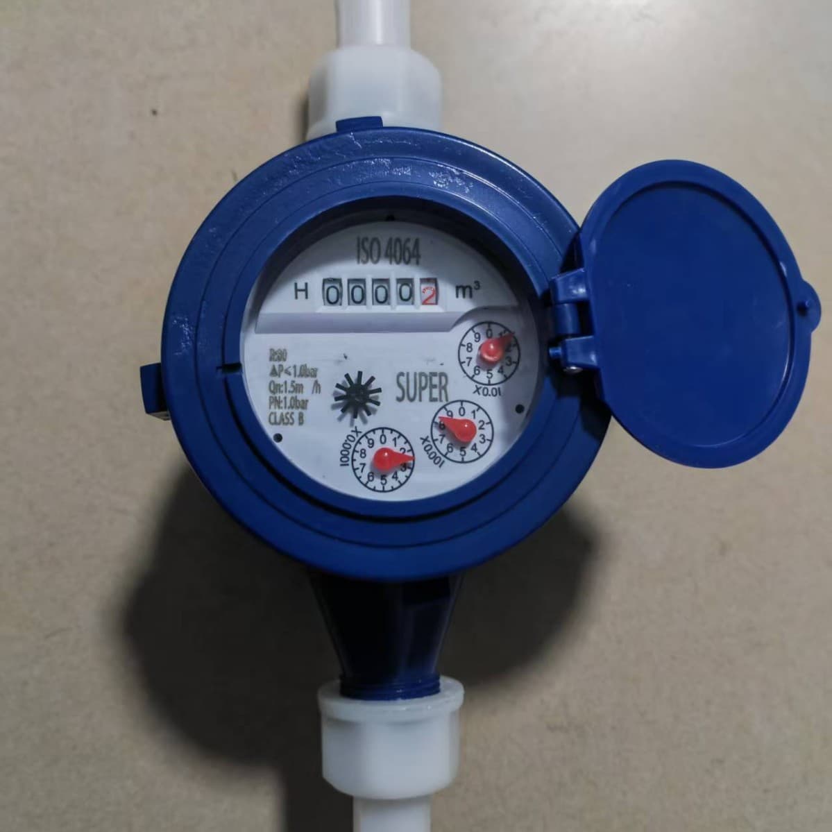 Foreign trade non-standard mechanical water meters, plastic nylon environmentally friendly wet type 4-point 6-point 15# 20# tap water meters