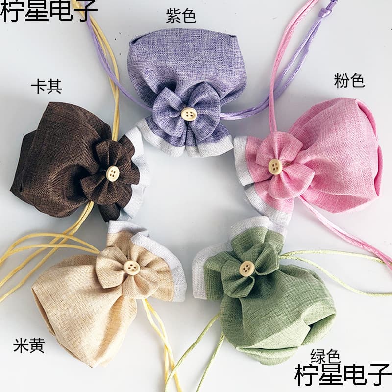 Cute Small Drawstring Cotton Linen Sachet Bag Empty DIY Pouch Candy Gift Bag Direct Sale