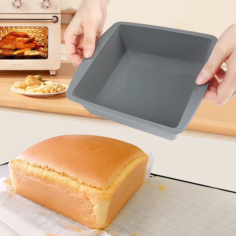 Cross-border New Silicone Square Cake Mold Easy Demoulding High Temperature Resistant Toast Bread Baking Tray Kitchen Baking Tools