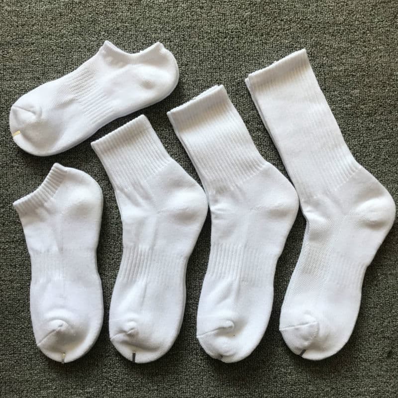 Elastic Boat Socks Women's Long Socks White Moisture-Wicking Sports Cotton Socks Spring Summer Mid-Calf Socks Men's Wholesale Trend