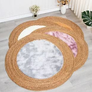 Cross-border Amazon Flocked Carpet, Bedside Rug Wholesale, Stain-resistant, Easy to Clean, Water-absorbent Living Room Sofa Rug
