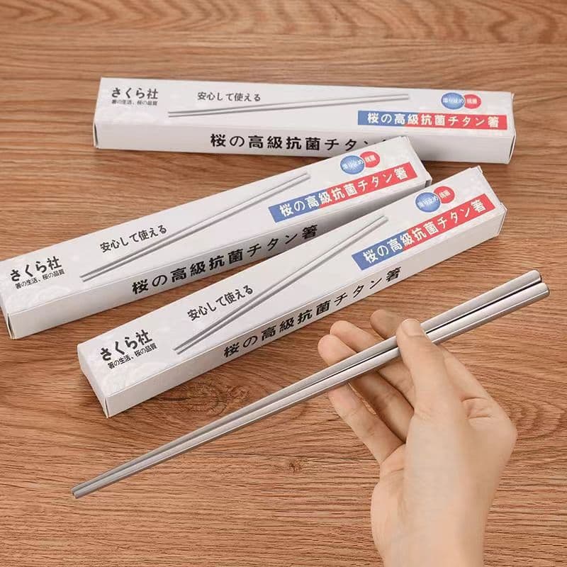 Japanese Style Premium Stainless Steel Chopsticks - Non-Slip, Heat-Resistant, High-End Home Chopsticks by Yashi Jiangzao New Model