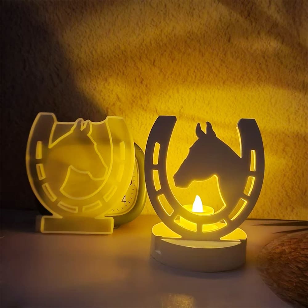 S1015 Ma Ti Li Horse Head Plug-in Decoration Cement Plaster Mold DIY Silicone Mold