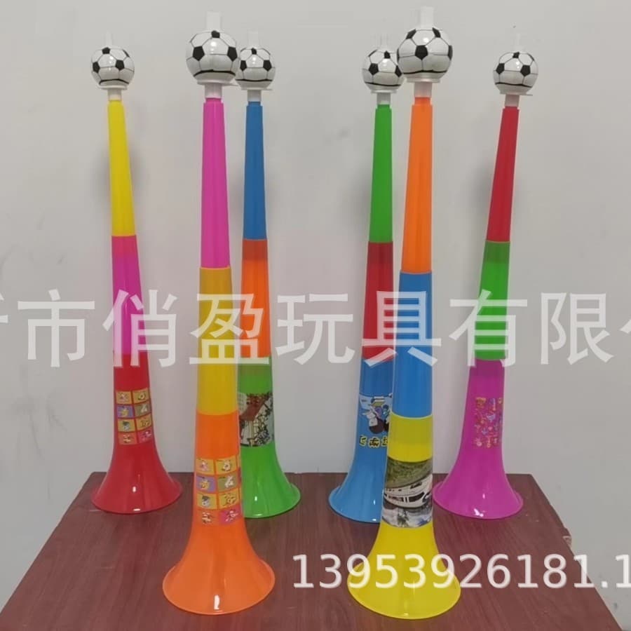 Football Three-Section Large Horn, Cheering Horn, Temple Fair Street Stall Toy