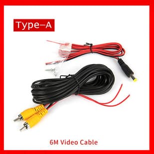 6M AV Power Cable or RCA+Lead-Out or Trigger Cable Car Camera RCA Audio Extension Cable Factory