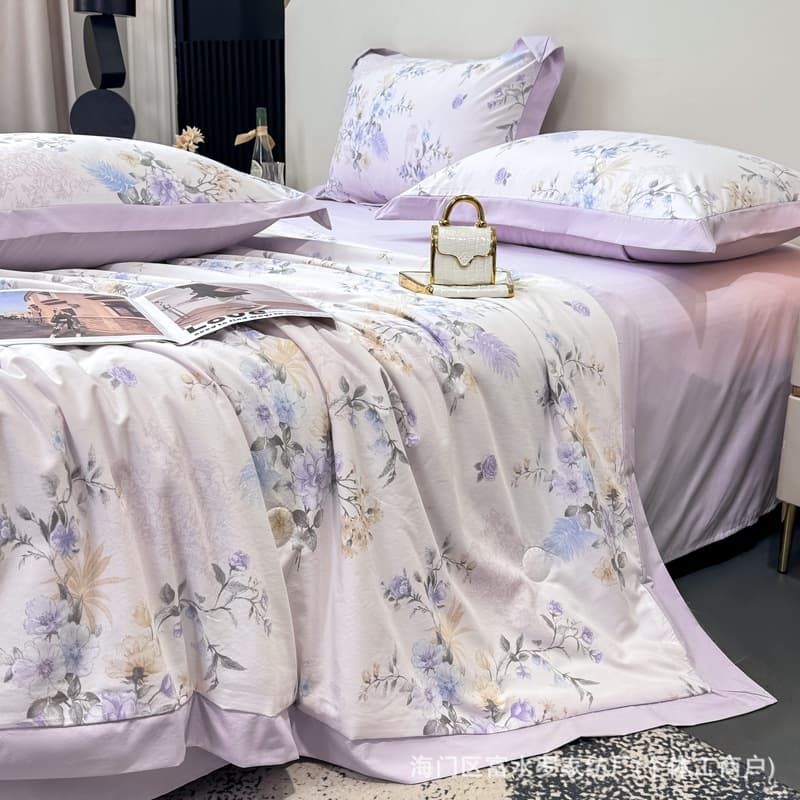 Mercury Home Textiles washed silk summer quilt four-piece set Tencel summer cool quilt air-conditioned quilt single double quilt core thin quilt