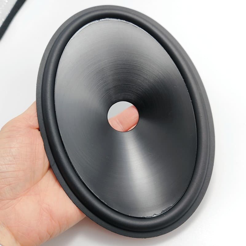 5x7 Car Speaker PP Cone with Rubber Surround Gray Speaker Cone Repair Parts 25.5mm Voice Coil