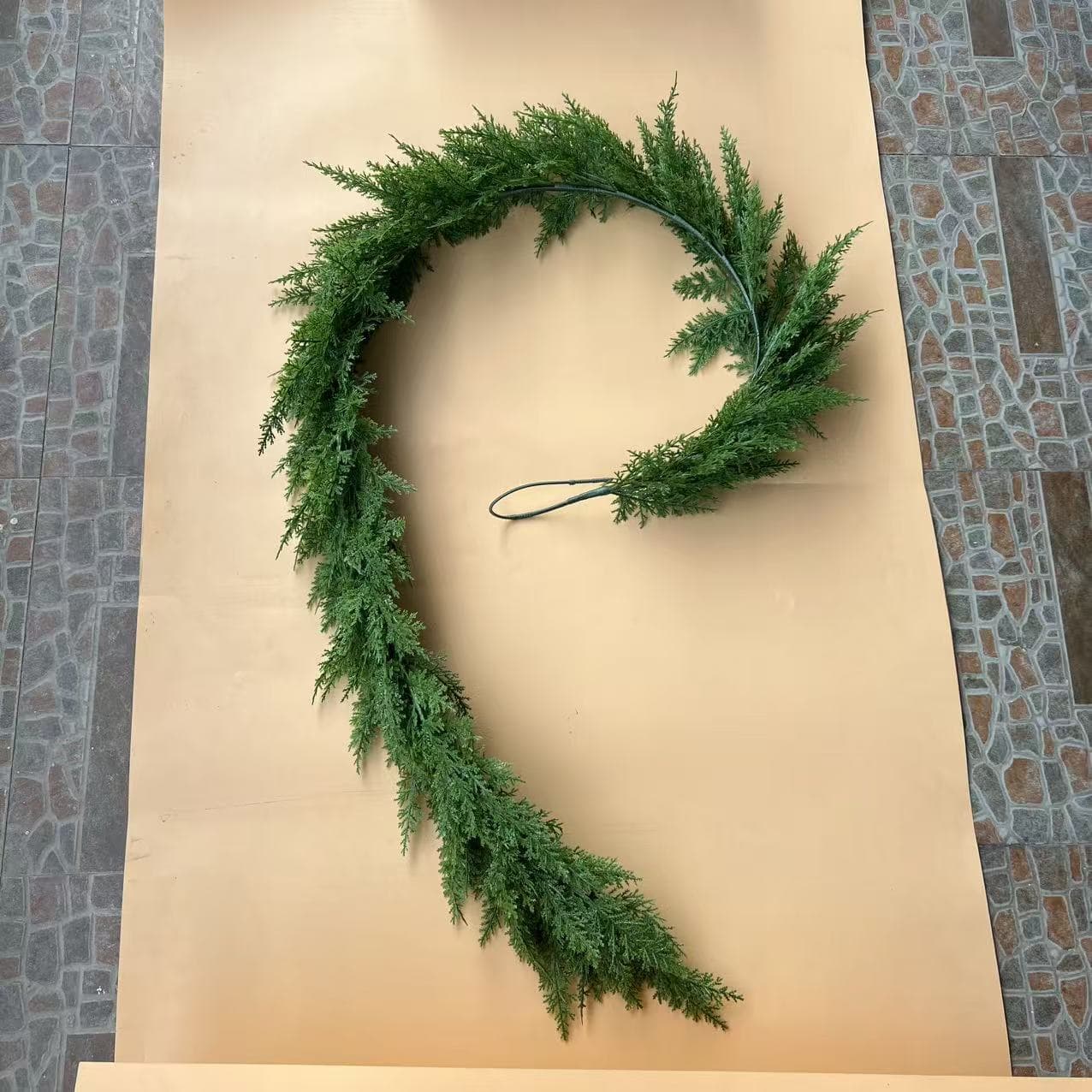Cross-border Pine Needle Soft Vine Christmas Cedar Garland Christmas Wreath Home Fireplace Hotel Decoration