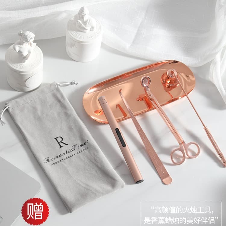 Aromatherapy Lighter Candle Tool Lighter Match Set Snuffer Hook Cover Scissor Tray Ignition Accessories