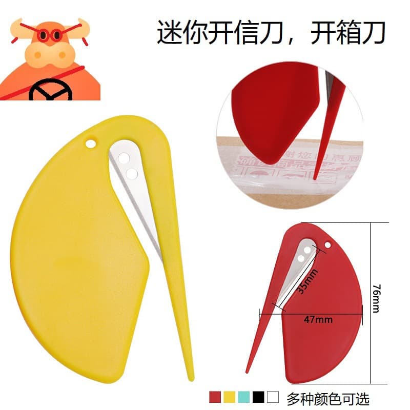 Plastic Mini Letter Opener Envelope Opener Paper Cutter Craft Knife Rope Cutter Rubber Band and Wire Blade