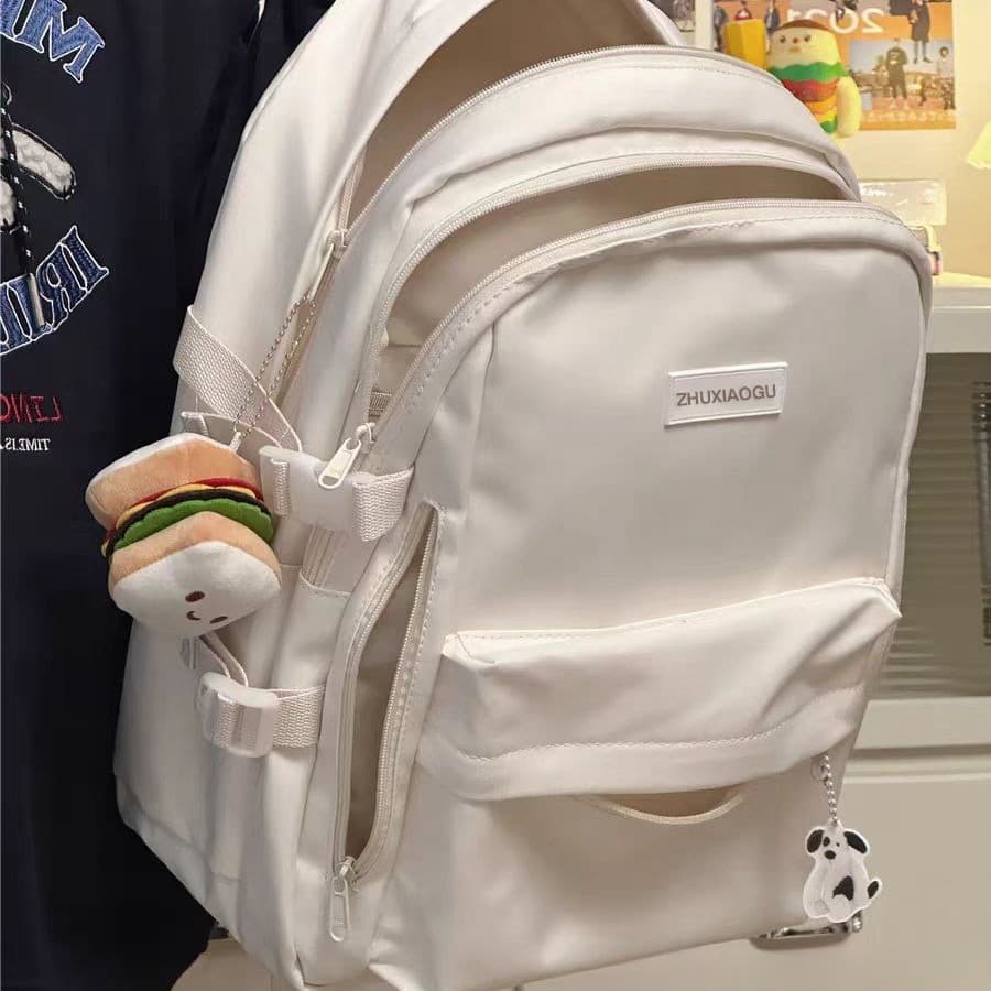 Japanese campus simple and versatile backpack, female high school student, junior high school student school bag, large capacity backpack, male trend