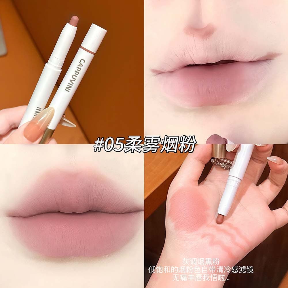 Cappuvini Matte Lip Liner Pencil, Natural Color, Defines Full Soft Matte Lip Shape G