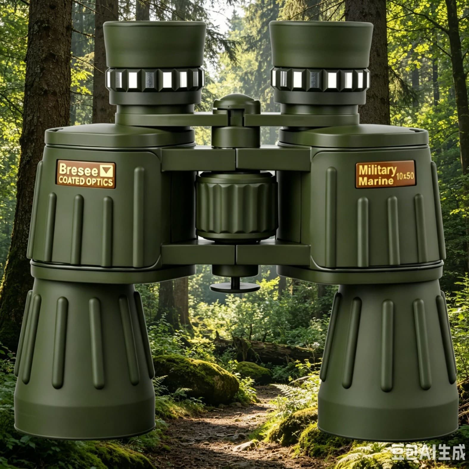 Low-light night vision 10x50 high-definition large eyepiece military green travel outdoor binoculars for beekeeping and watching performances