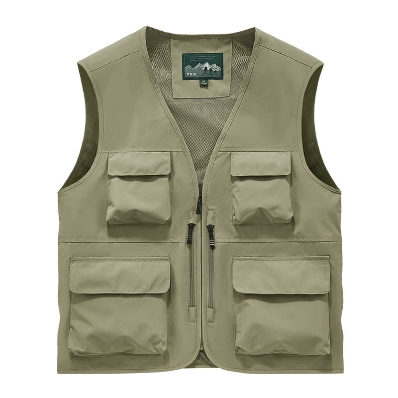 Photographer Waterproof Vest Sleeveless Outdoor New Multi-Pocket Quick-Dry Fishing Vest Men's Thin Hiking