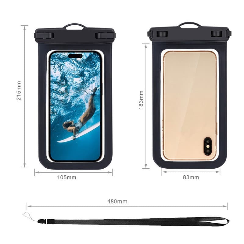 ♔ Cross-border Hot Selling Phone Waterproof Pouch, Touchscreen Compatible Universal Phone Waterproof Bag for Outdoor Swimming and Diving