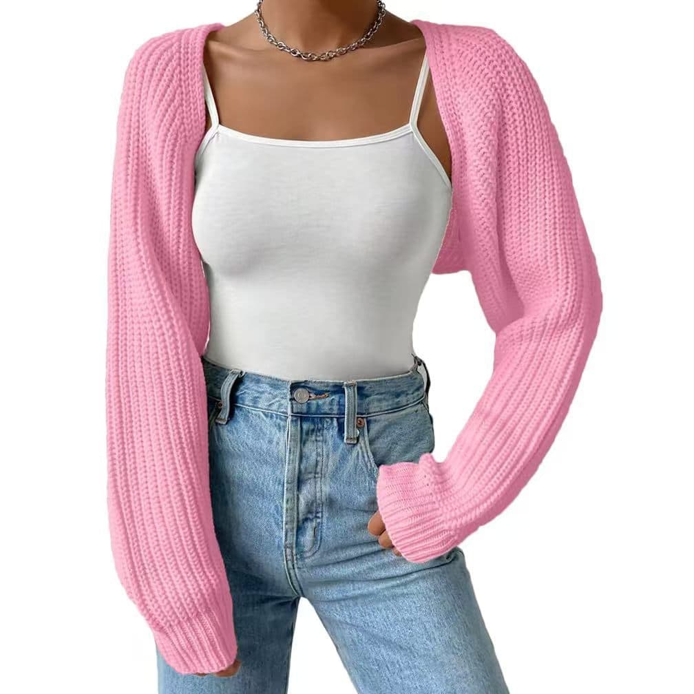 Cross-border European and American Cardigan Sweater for Women, Premium Shawl Style, Loose and Casual Fit, Slimming and Elegant Long-Sleeve Top