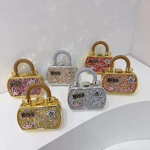 Mini Coin Purse Fashion Sparkling Rhinestone Evening Bag Clutch Bag Children's Bag Single Shoulder Crossbody Clutch Bag Handbag