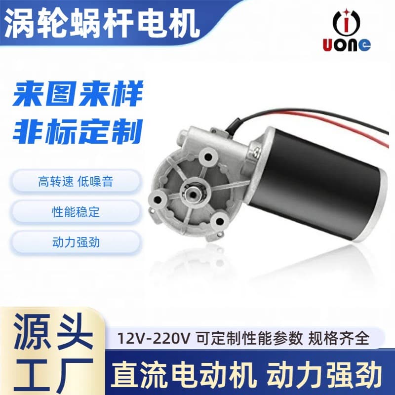 Custom Micro DC Motor with Worm Gear Reduction, Quiet Self-Locking Motor 24V at Suitable Price