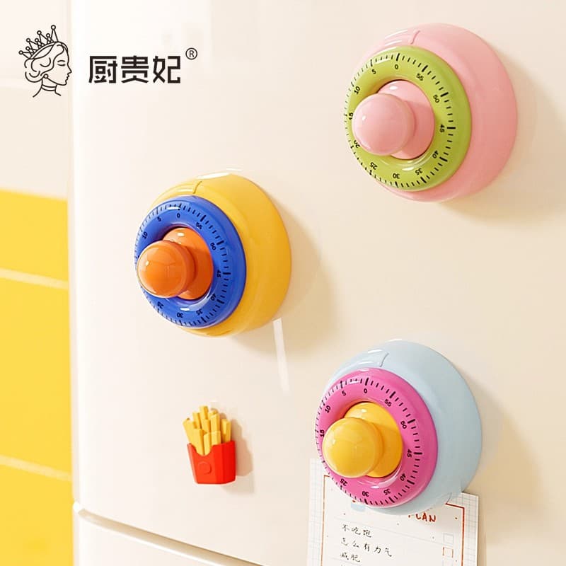 Chu Guifei Timer Kitchen Reminder Magnetic Mechanical Timer for Home Cooking Baking Visual Timer