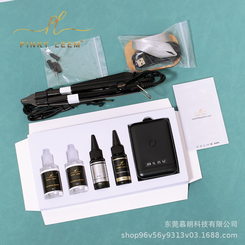 LED Hair Extension Handheld Light Hair Extension Tool Quick Invisible Seamless Purple Light Hair Extension Kit