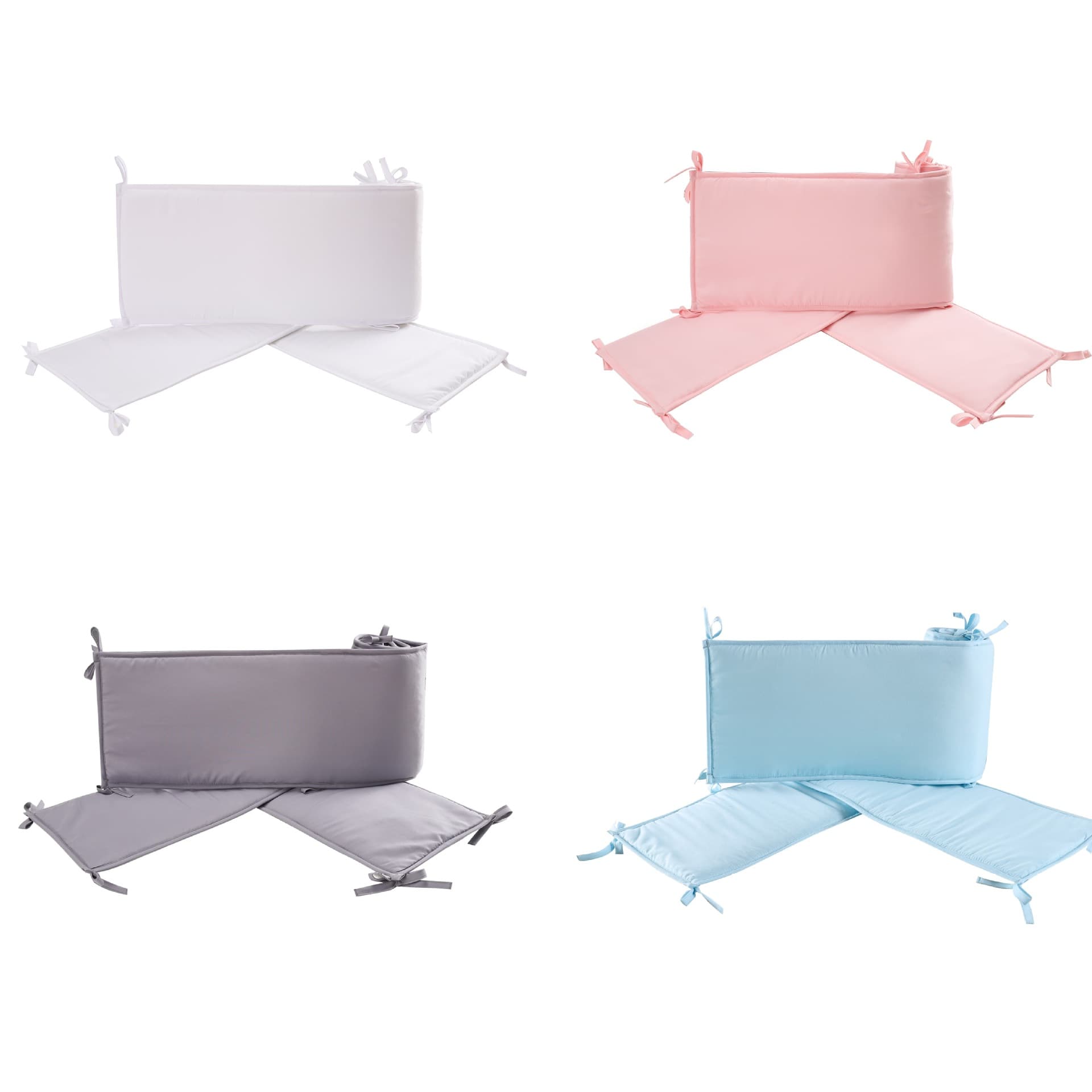 Cross-border crib bedding sets with machine-washable bumpers, headboards, and anti-collision protection, shipped directly from factories