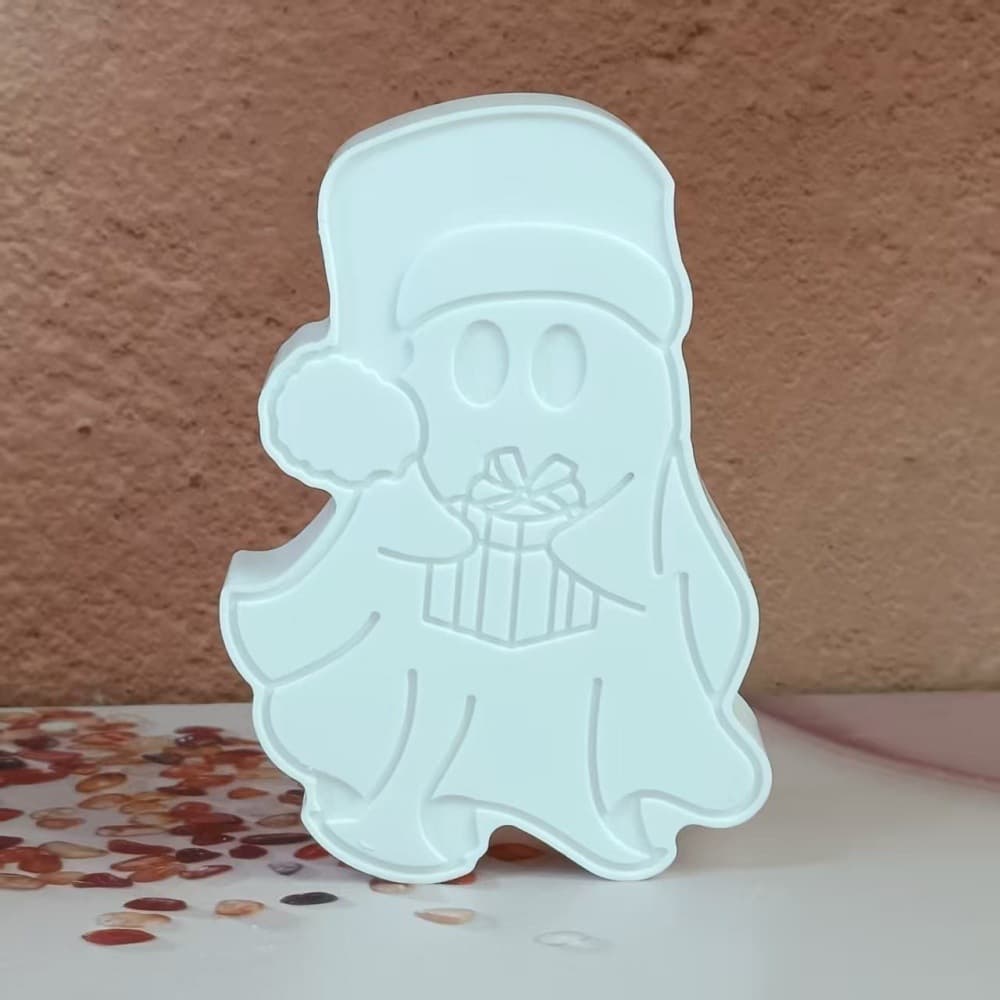 Z0196 Christmas Ghost Aroma Desktop Decoration Cement Plaster Mold DIY Silicone Mold
