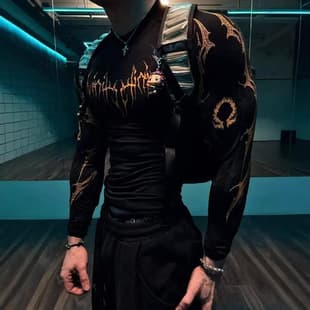 Breathedivinity New Battle Axe Long Sleeve Bestseller Men's Gym Top Autumn Training Base Layer Dark