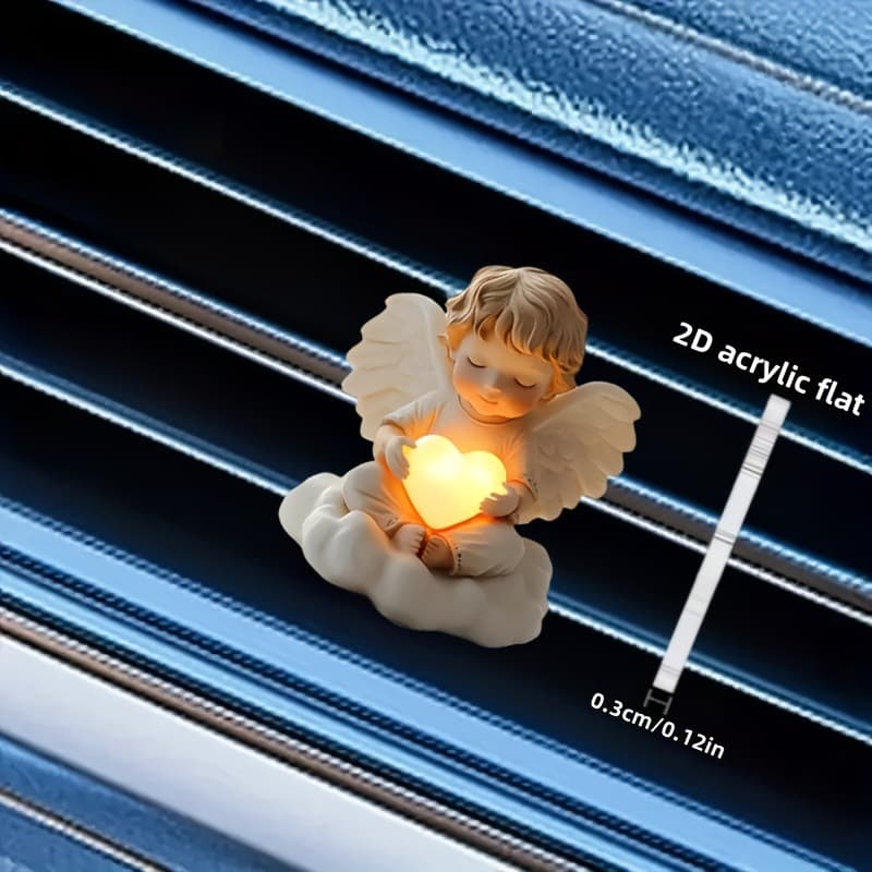 2D Flat Single Acrylic Car Air Freshener, Vent Clip Aromatherapy Outlet Decor