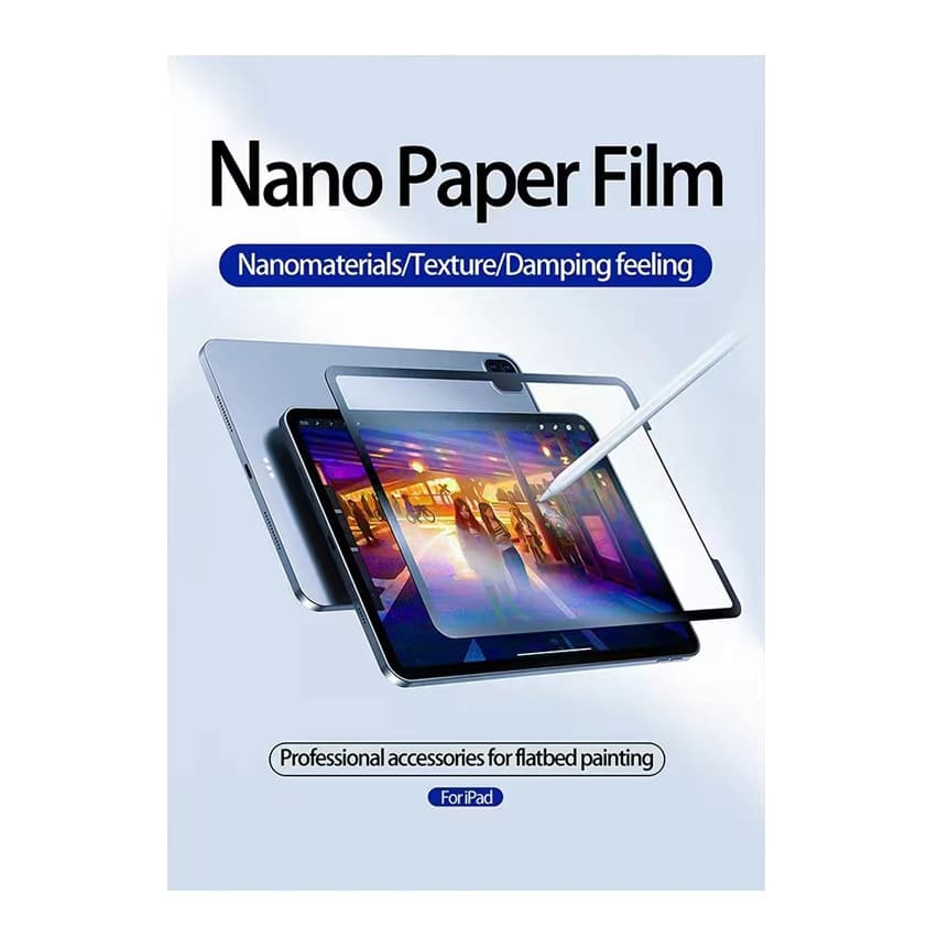 Frame-attached Paper-like Film for iPad Pro 11, 10.2-inch Air 5, Mini 6 Nano Adsorption for 9/8/7 Generation Writing