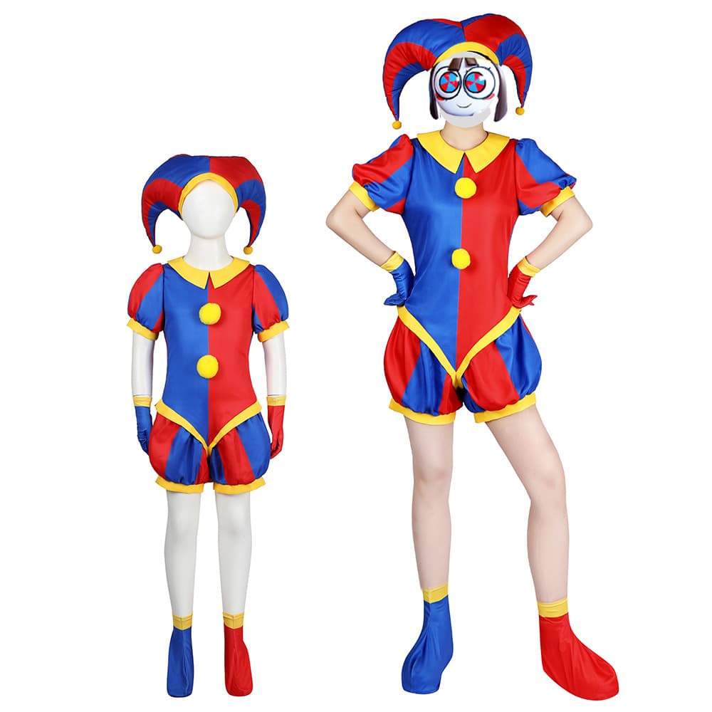 The Amazing Digital Circus Cosplay Pomni Jumpsuit Halloween Clown Costume