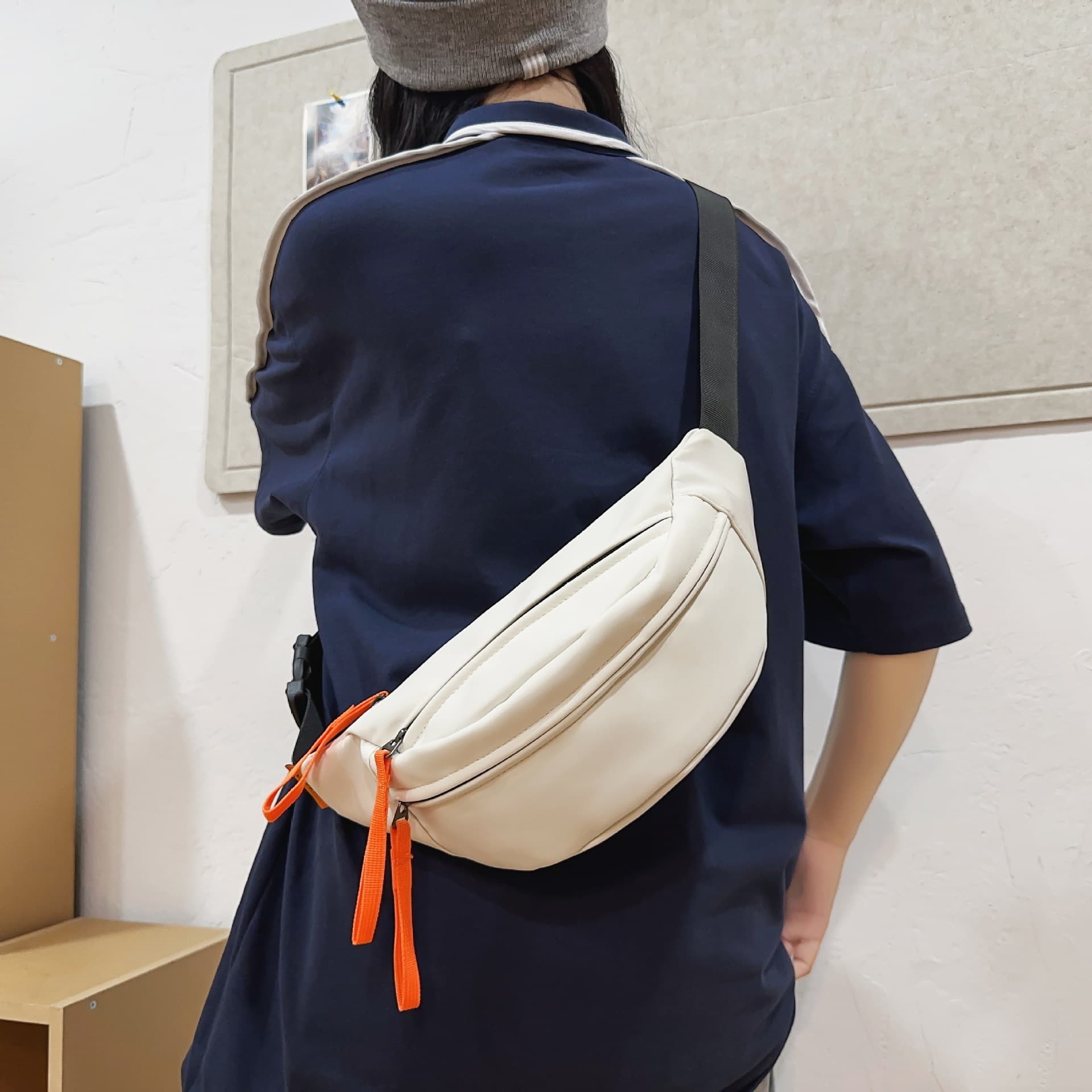 Men's Chest Bag Trendy Small Bag Waterproof Japanese Casual Crossbody Bag Sports Waist Bag Women Shoulder Bag