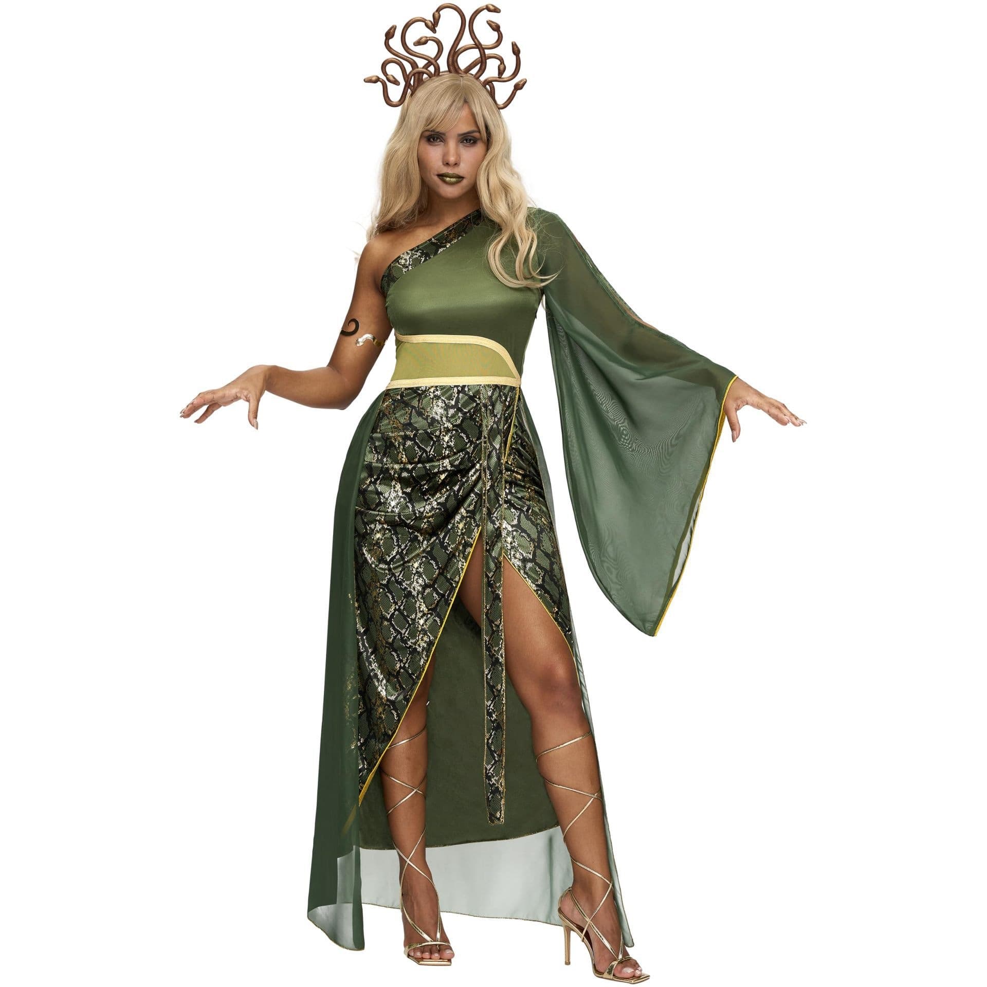 Cross-border new product Medusa cos costume snake girl Medusa dress suit Halloween character performance costume cos