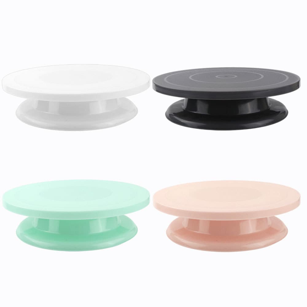 PP Plastic Cake Turntable 360 Degree Rotating Cake Decorating Stand Icing Turntable Tool