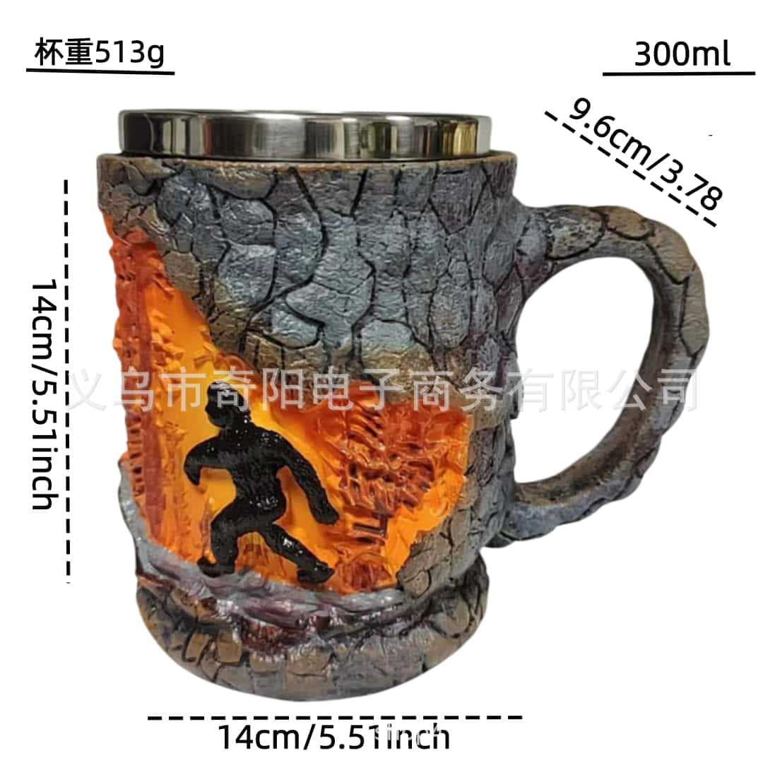 Creative 3D Relief Hunting Cup Resin Animal Hound Beer Mug Bar Outdoor Camping Decorative Cup