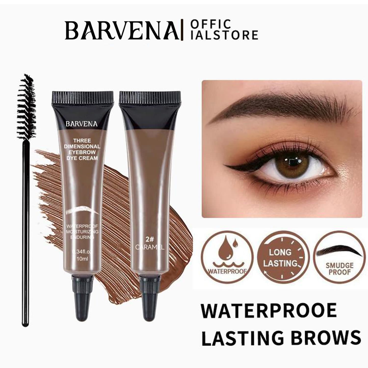 Cross-border Hot Selling Eyebrow Tint Gel for Shaping, Light Eyebrow Color, Long-lasting Waterproof and Smudge-proof Eyebrow Gel