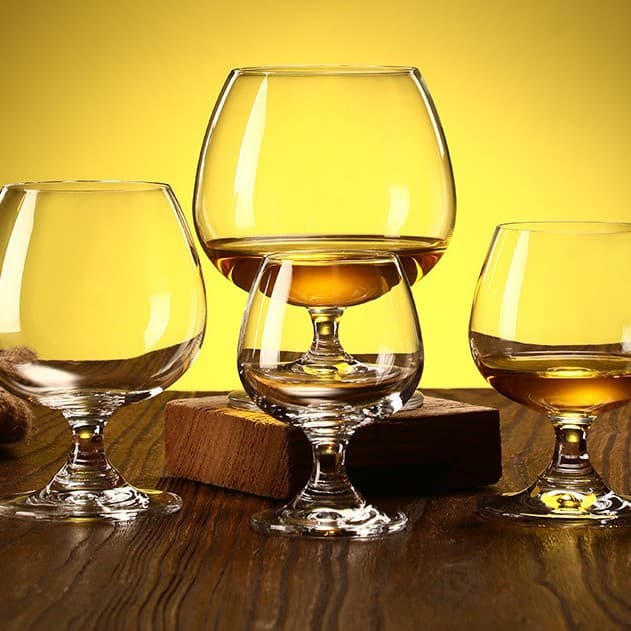 Thickened Brandy Cup European Style Short Stem Wine Glass Whiskey Glass Bar KTV Banquet