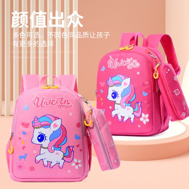 Children's Backpack with Ergonomic Support for Spine Relief, Popular Kindergarten Cartoon Schoolbag, Durable, Cute, and Stain-Resistant for School