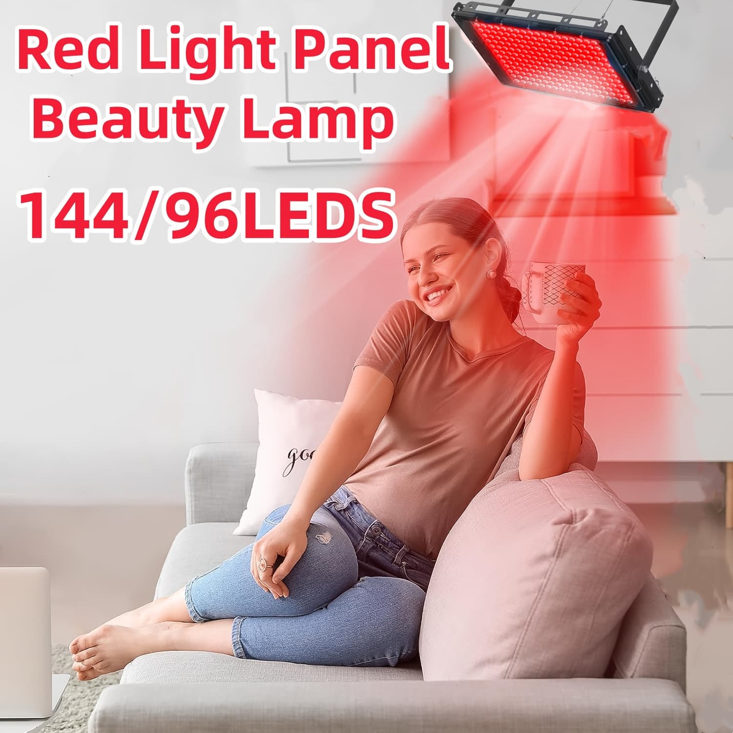Cross-Border Hot Selling Infrared Therapy Lamp Red Light Therapy Lamp Beauty Lamp Infrared LED Therapy Lamp